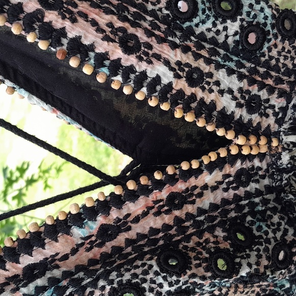 Free People Good Vibes Boho Maxi Midi Dress Medium NWT - Picture 8 of 13